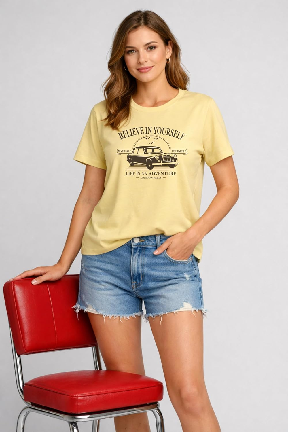 London Hills Women's Loose-Fit Graphic T-Shirt - Image 8