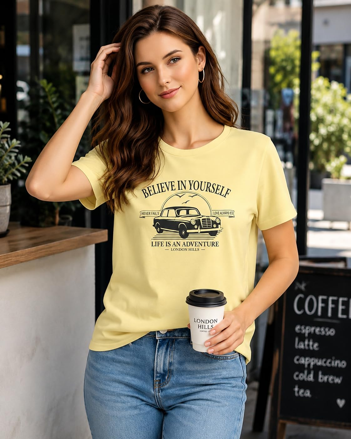 London Hills Women's Loose-Fit Graphic T-Shirt - Image 11