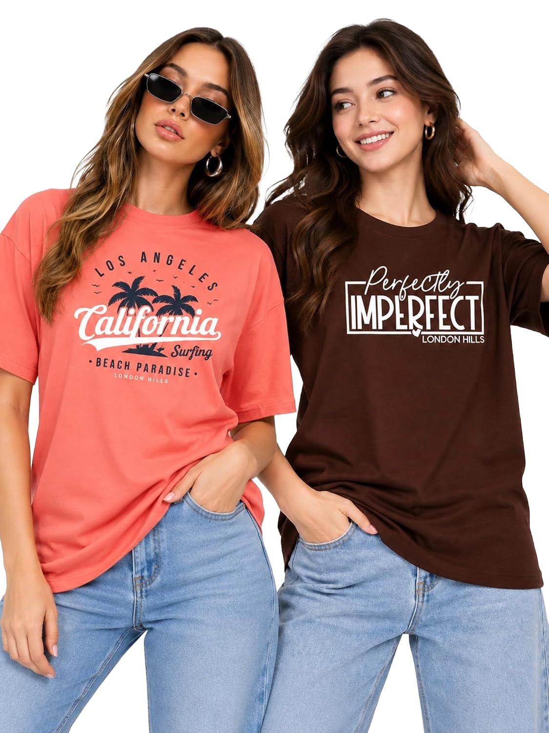 London Hills Women's Loose-Fit Graphic T-Shirt - Image 20
