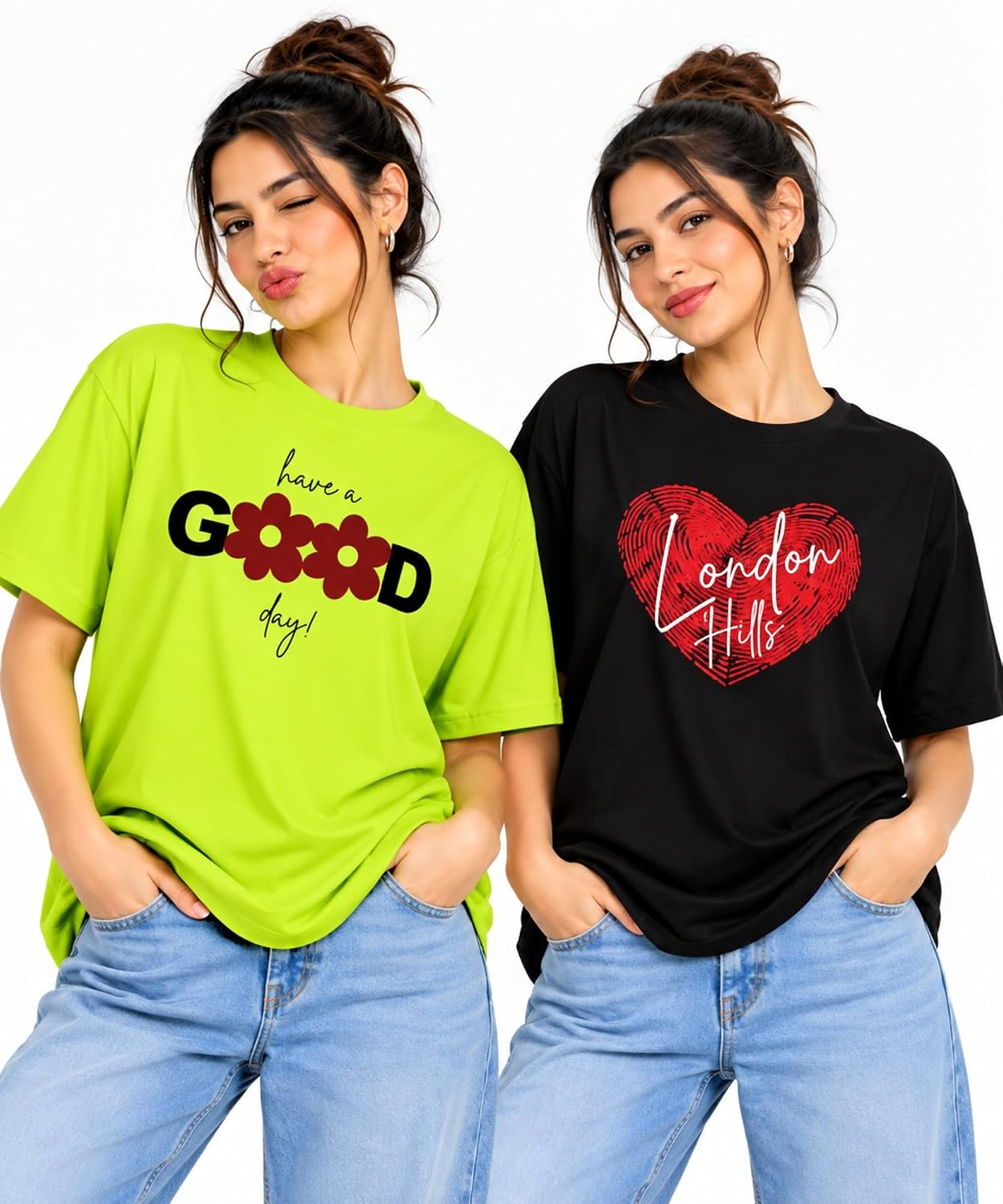 London Hills Women's Loose-Fit Graphic T-Shirt - Image 33
