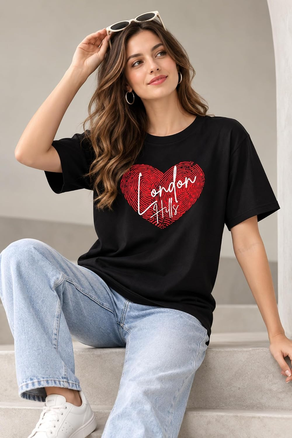 London Hills Women's Loose-Fit Graphic T-Shirt - Image 34