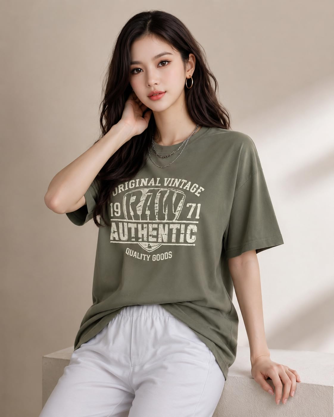 London Hills Women's Loose-Fit Graphic T-Shirt - Image 48