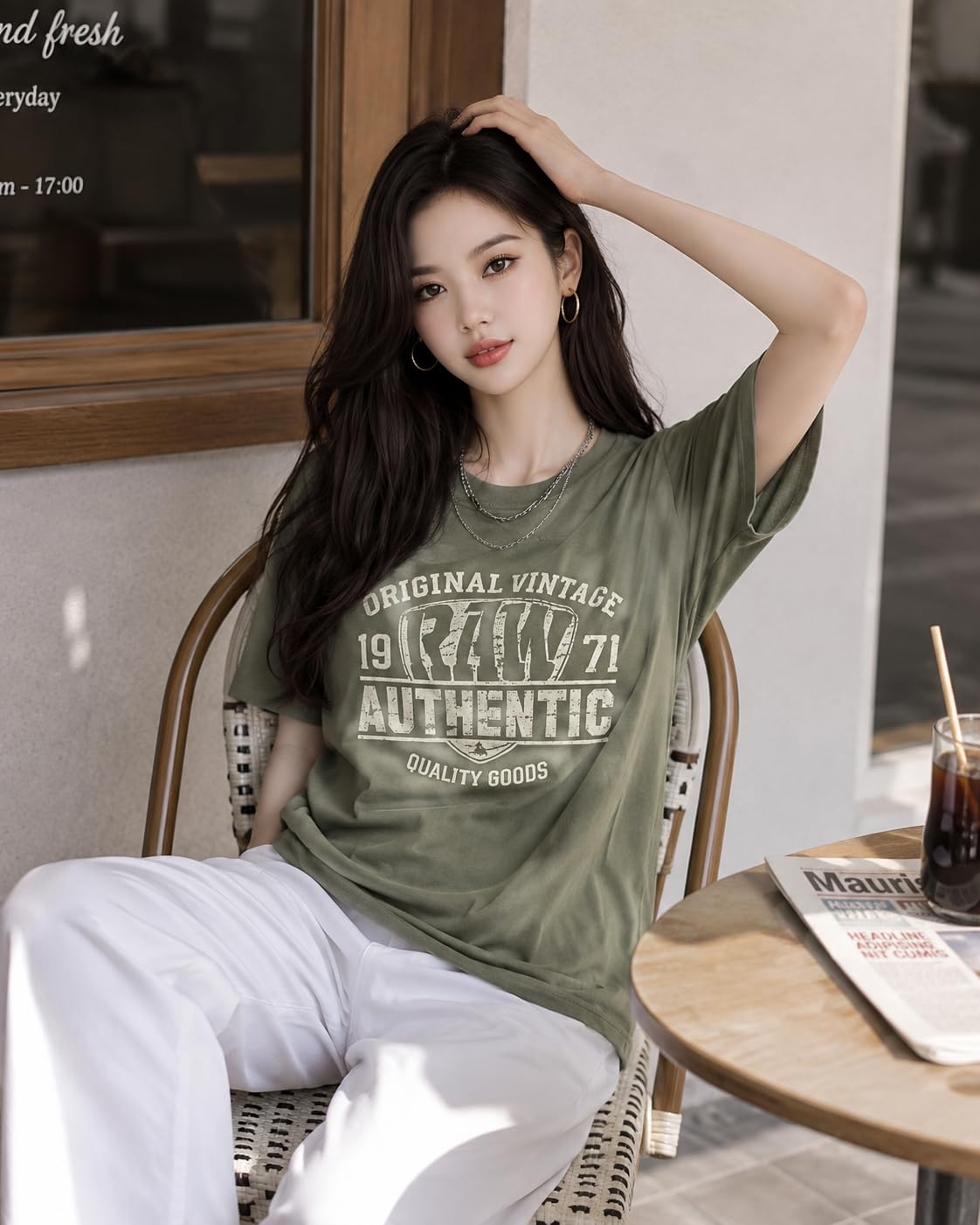 London Hills Women's Loose-Fit Graphic T-Shirt - Image 49