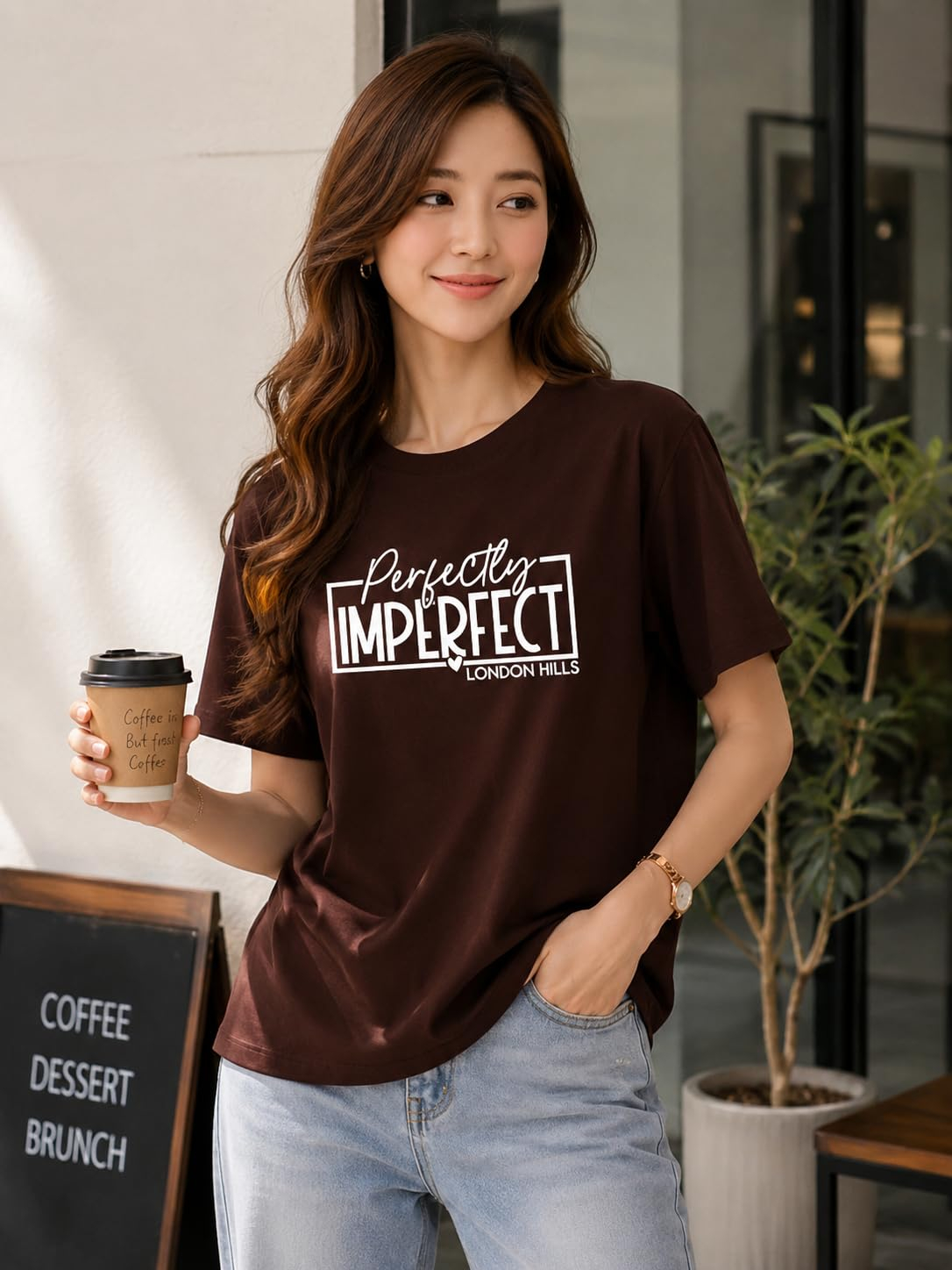 London Hills Women's Loose-Fit Graphic T-Shirt - Image 61
