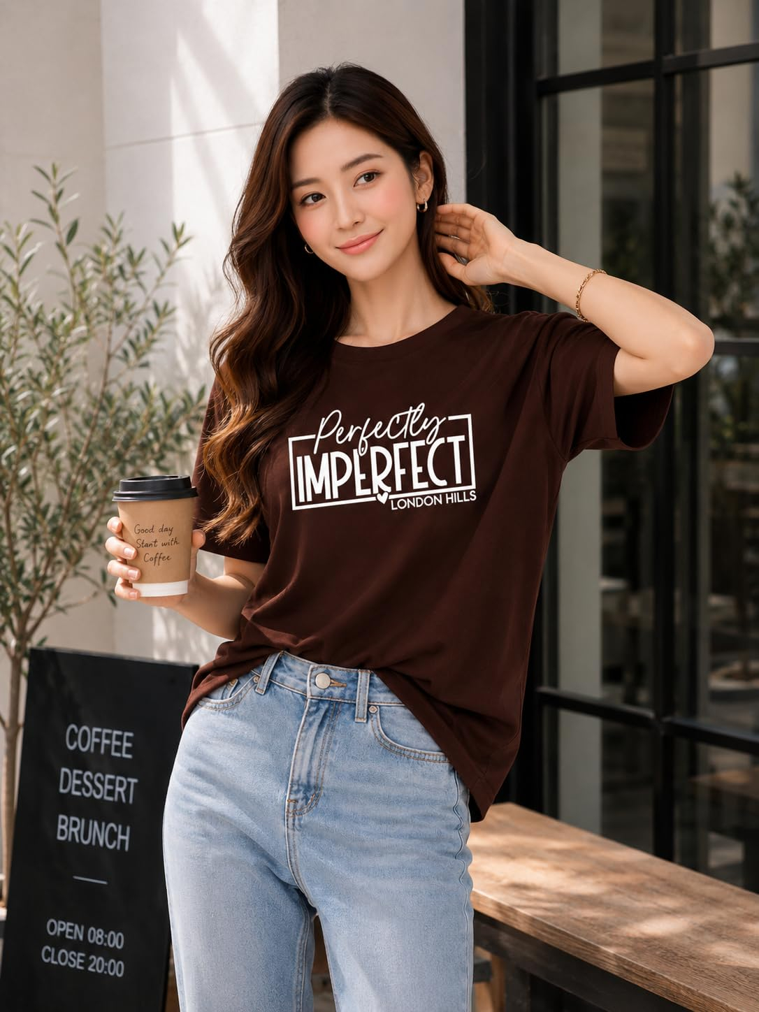 London Hills Women's Loose-Fit Graphic T-Shirt - Image 62