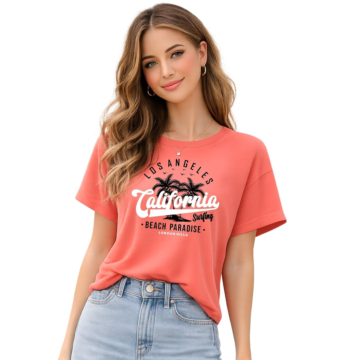 London Hills Women's Loose-Fit Graphic T-Shirt - Image 63