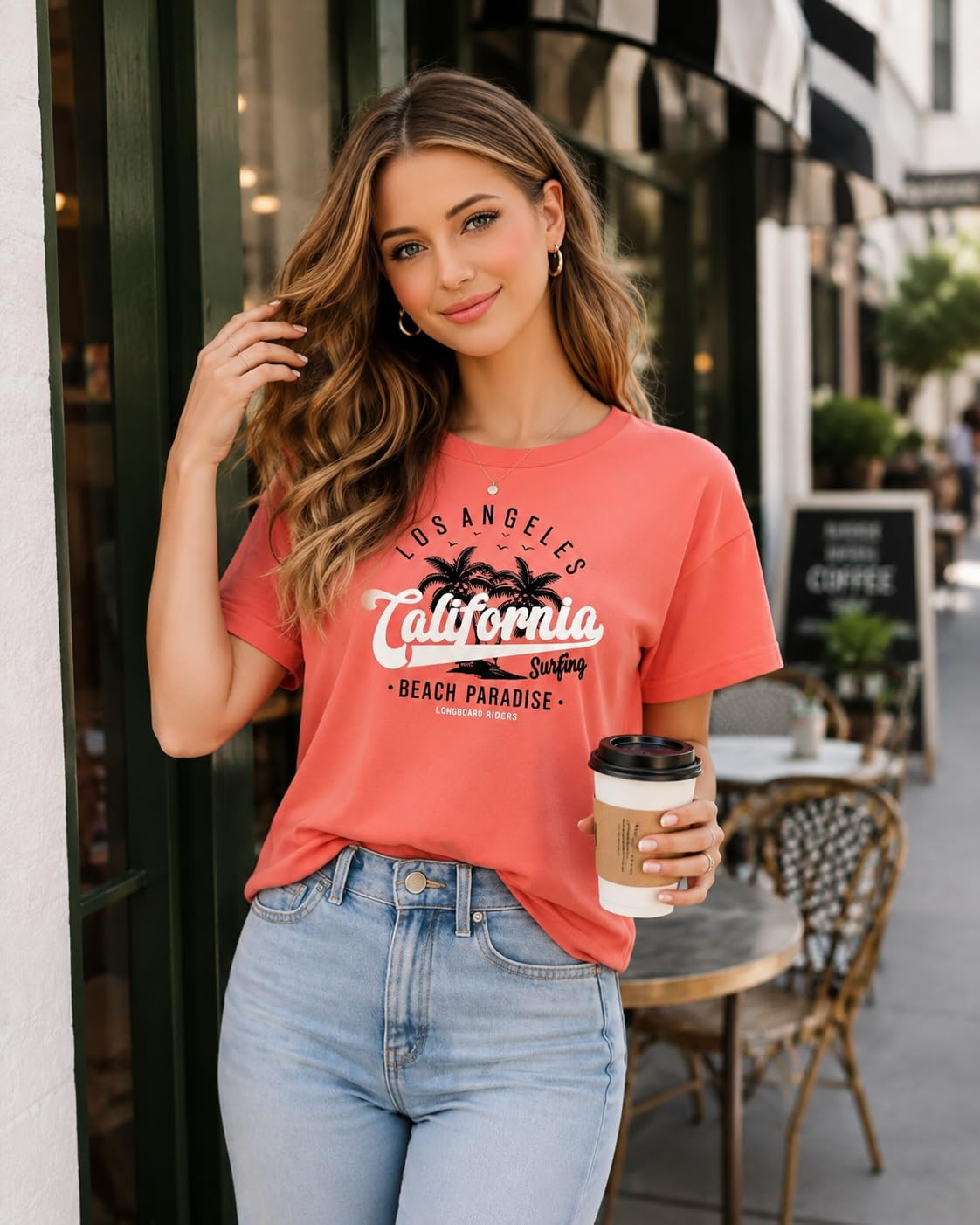 London Hills Women's Loose-Fit Graphic T-Shirt - Image 67