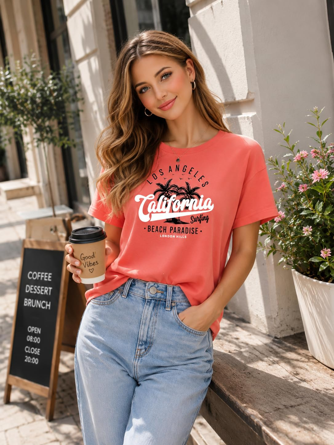 London Hills Women's Loose-Fit Graphic T-Shirt - Image 68