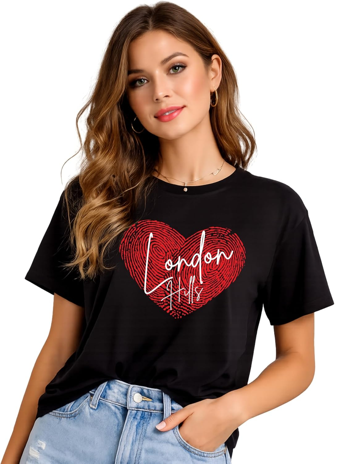 London Hills Women's Loose-Fit Graphic T-Shirt - Image 69