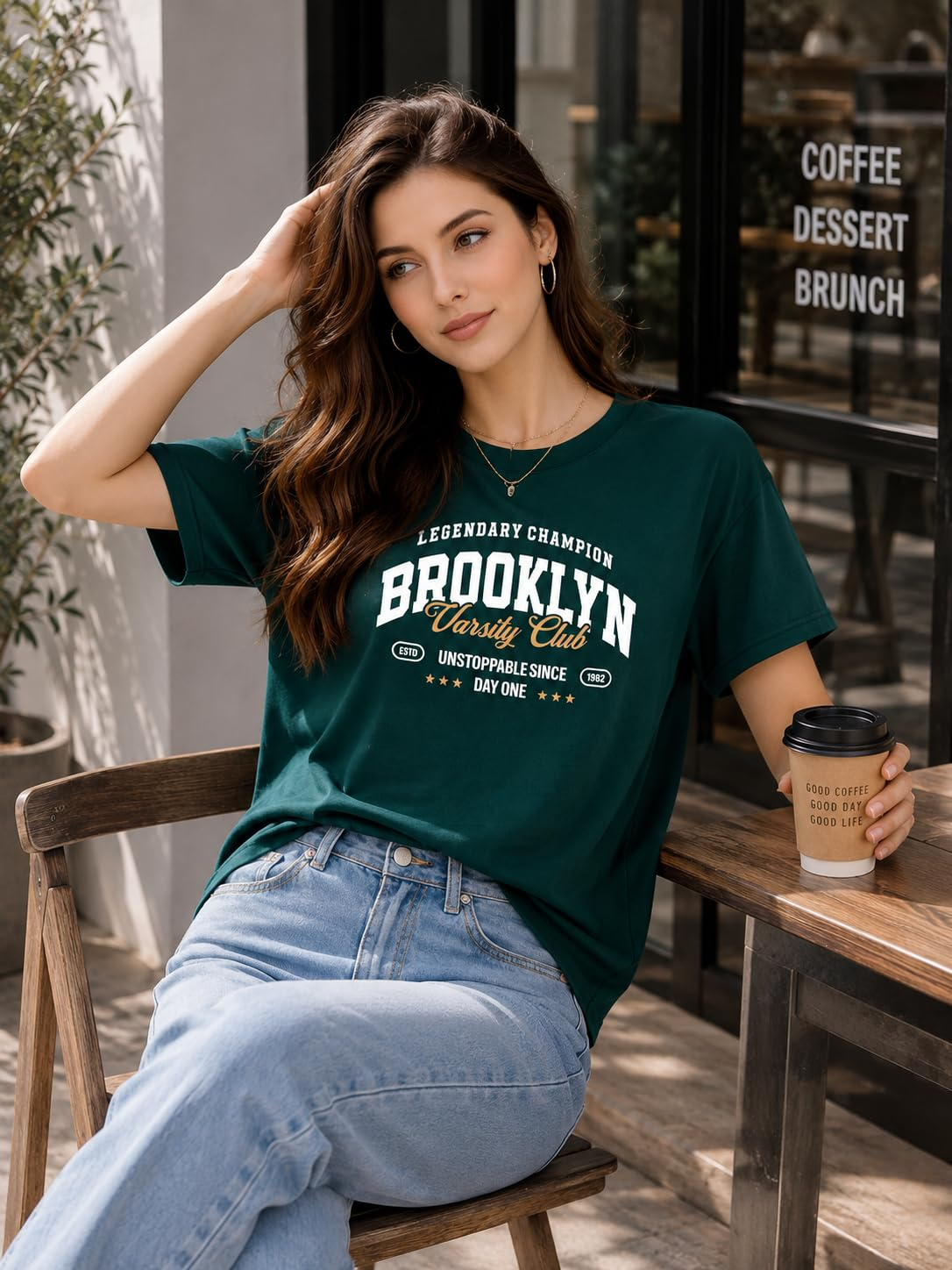 London Hills Women's Loose-Fit Graphic T-Shirt - Image 78