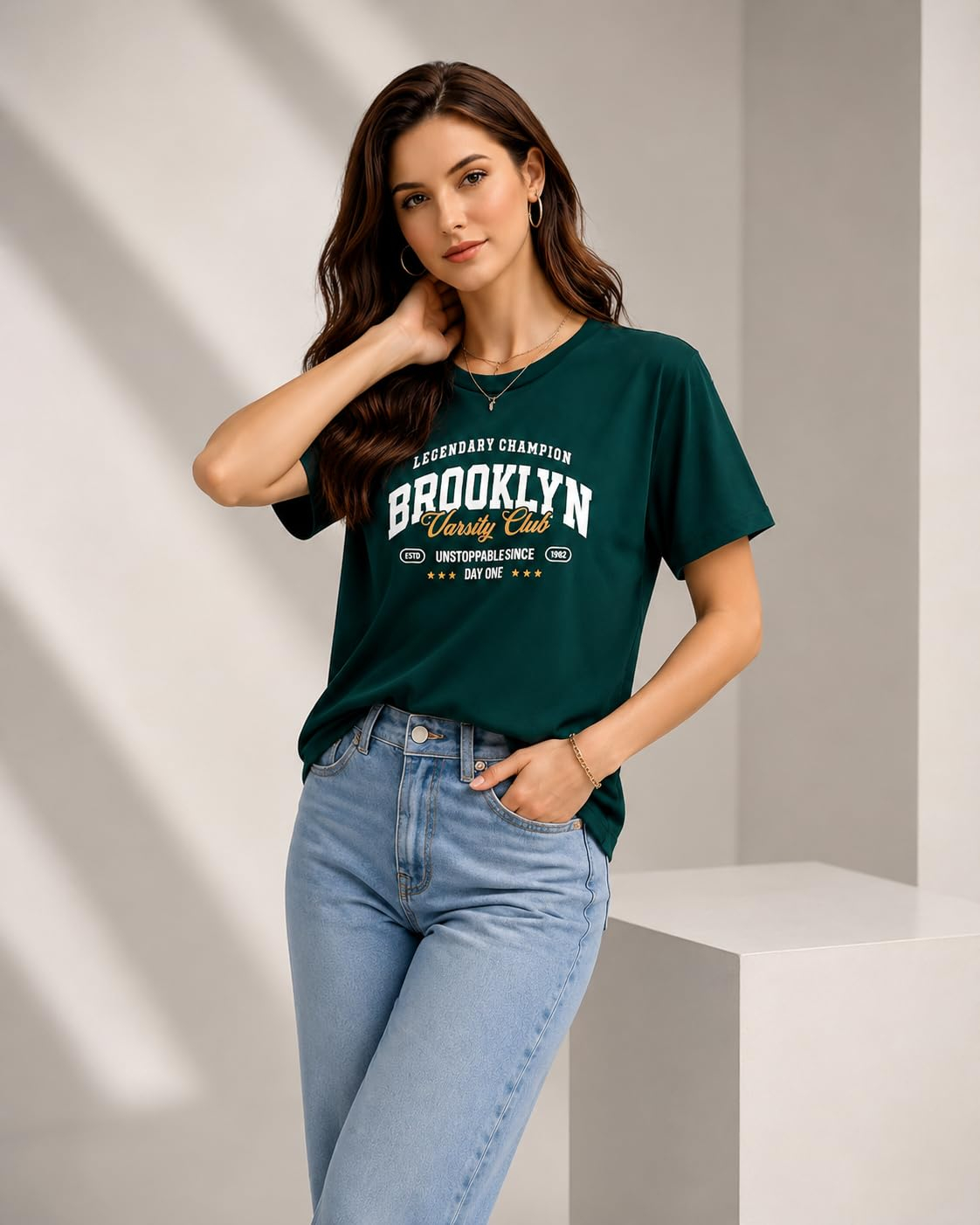 London Hills Women's Loose-Fit Graphic T-Shirt - Image 80