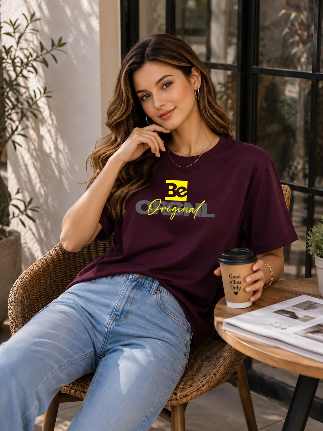 London Hills Women's Loose-Fit Graphic T-Shirt - Image 86