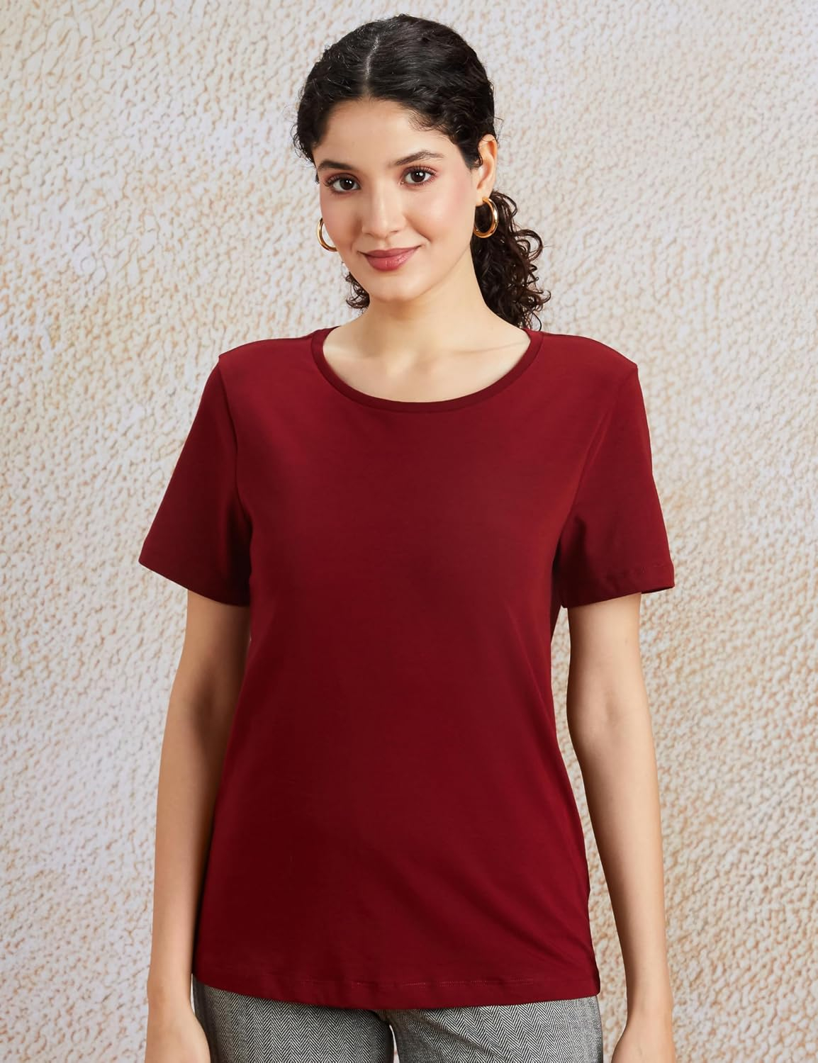 Symbol Women's Sleeveless Cotton Round-Neck T-Shirts - Pack of 3 - Image 57