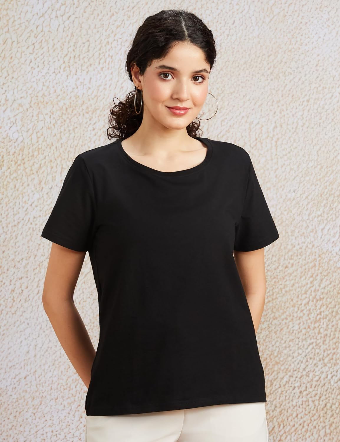 Symbol Women's Sleeveless Cotton Round-Neck T-Shirts - Pack of 3 - Image 63