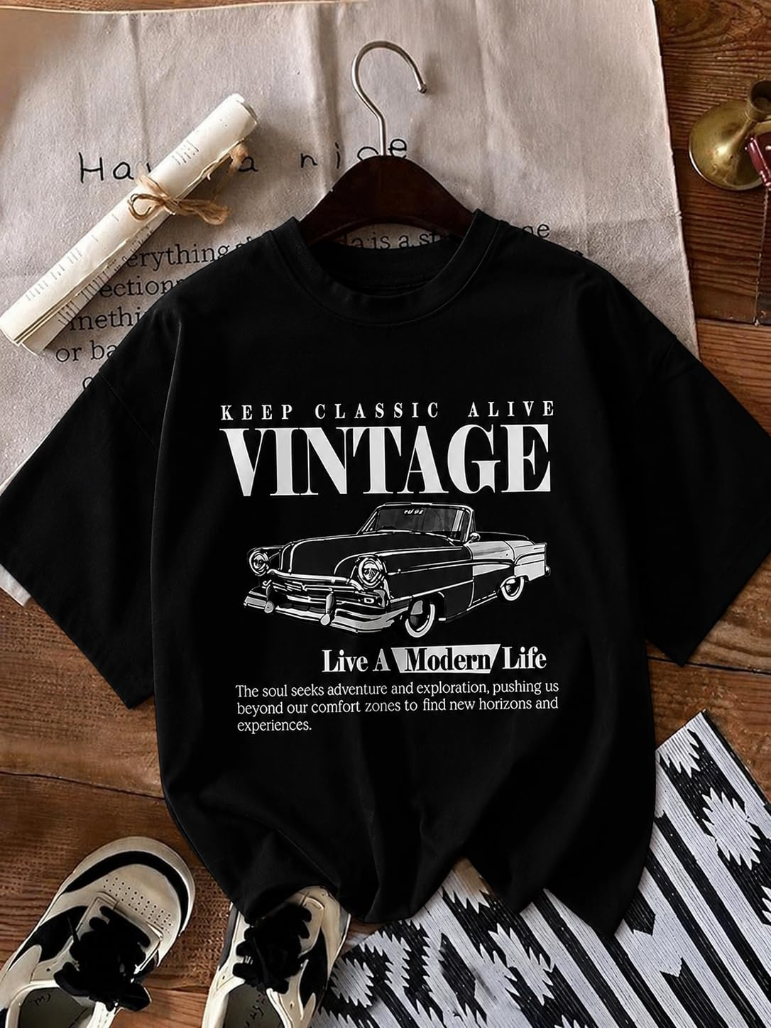 Jawdrobe Women's Vintage-Print Oversized T-Shirt - Image 19