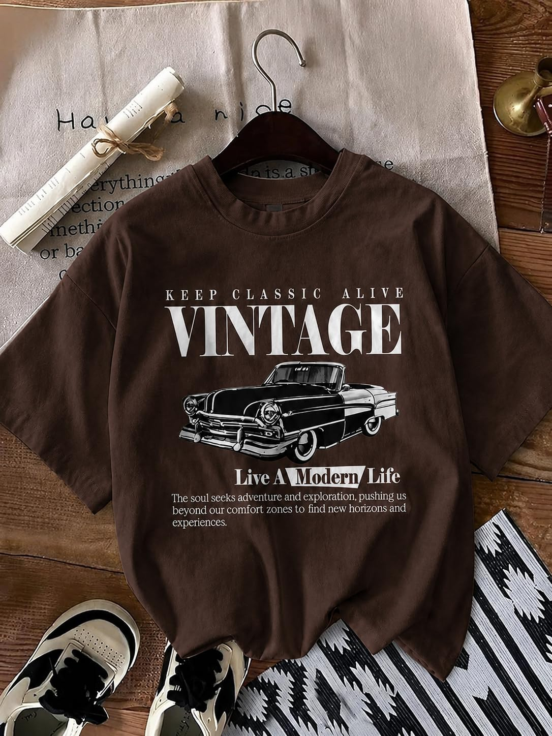 Jawdrobe Women's Vintage-Print Oversized T-Shirt - Image 31