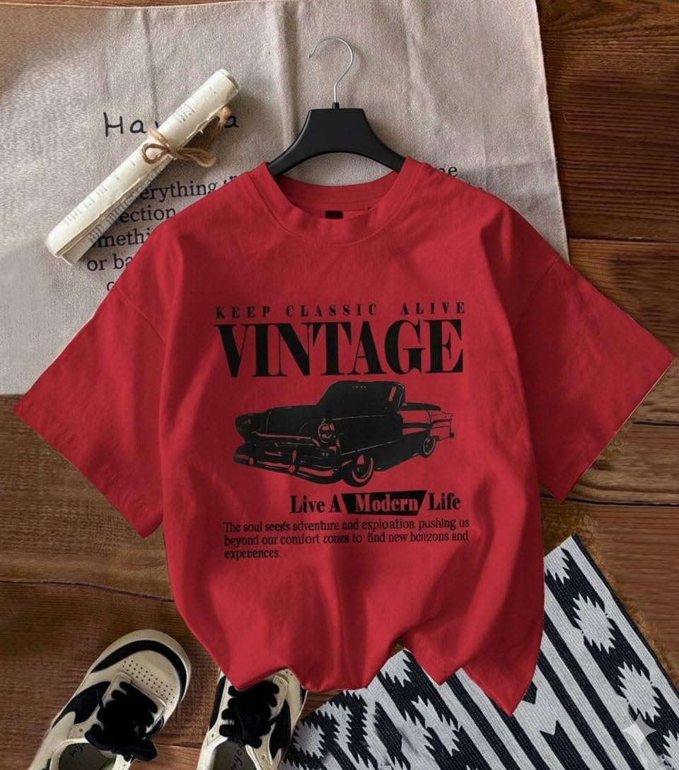 Jawdrobe Women's Vintage-Print Oversized T-Shirt - Image 36