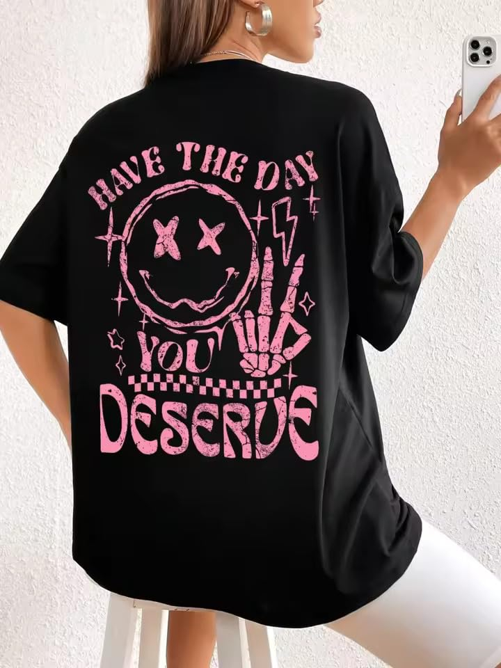 Jawdrobe Women's Vintage-Print Oversized T-Shirt - Image 55