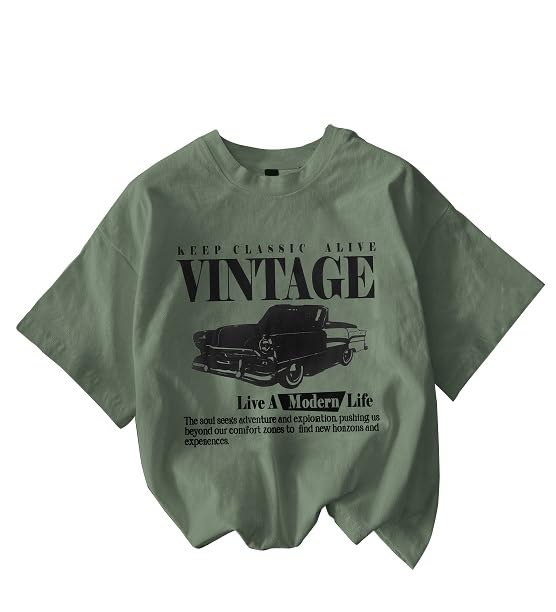 Jawdrobe Women's Vintage-Print Oversized T-Shirt - Image 60