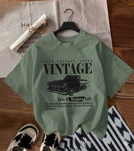Jawdrobe Women's Vintage-Print Oversized T-Shirt - Image 61