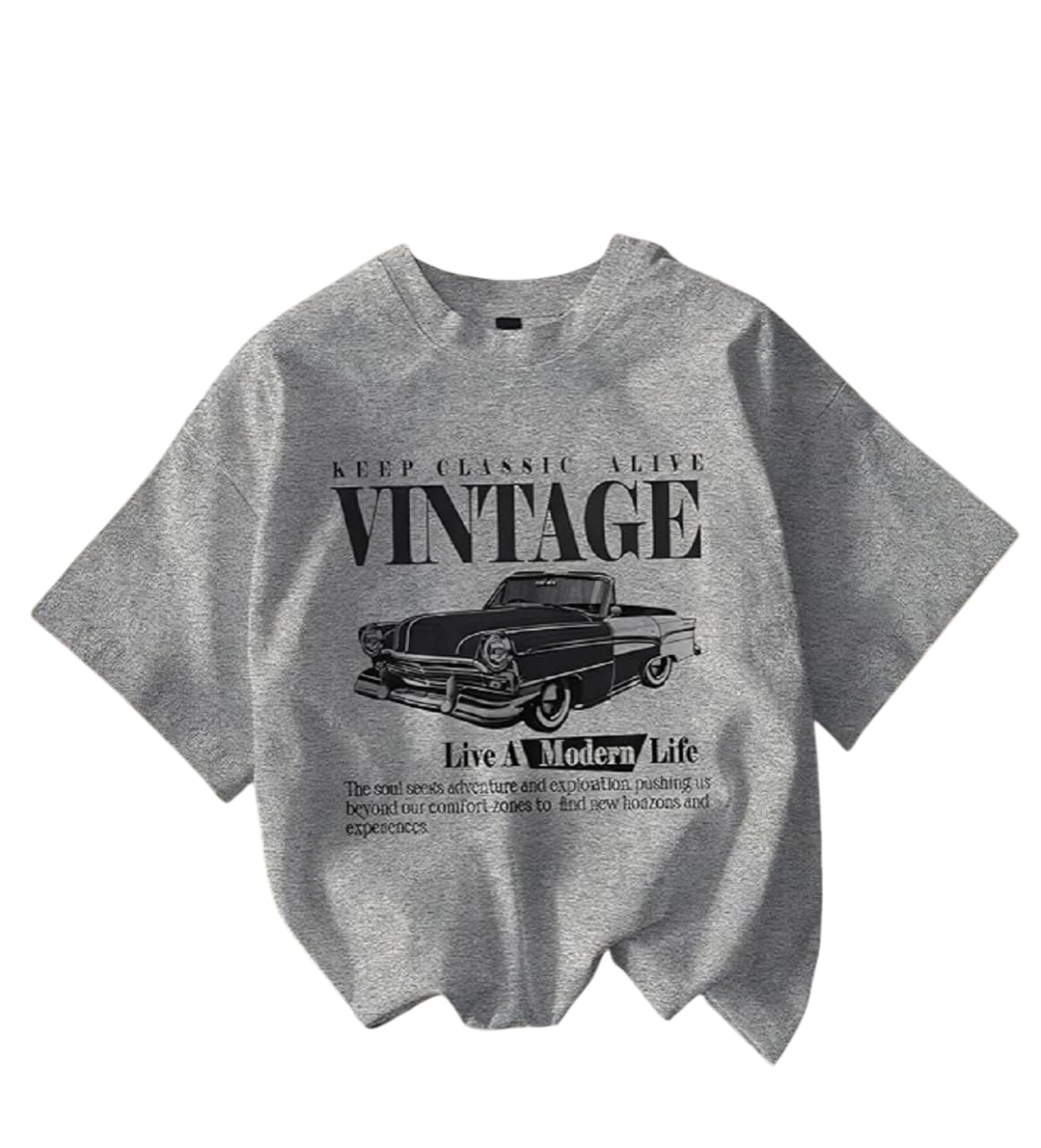 Jawdrobe Women's Vintage-Print Oversized T-Shirt - Image 69