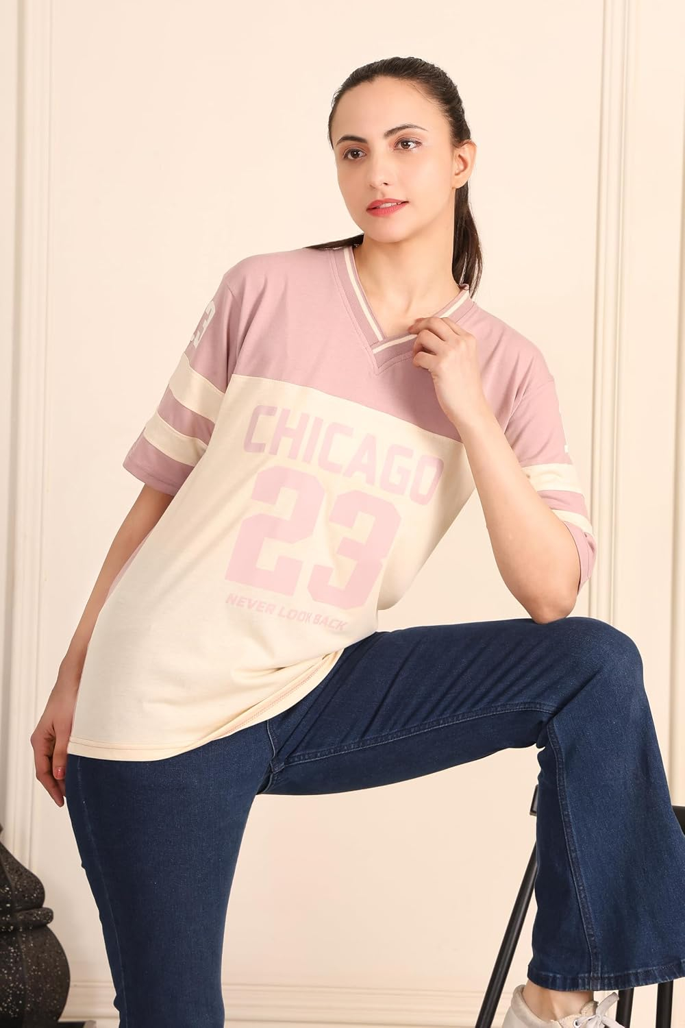 BLACKSTEP Women's Drop-Shoulder Cotton Jersey T-Shirt - Image 32