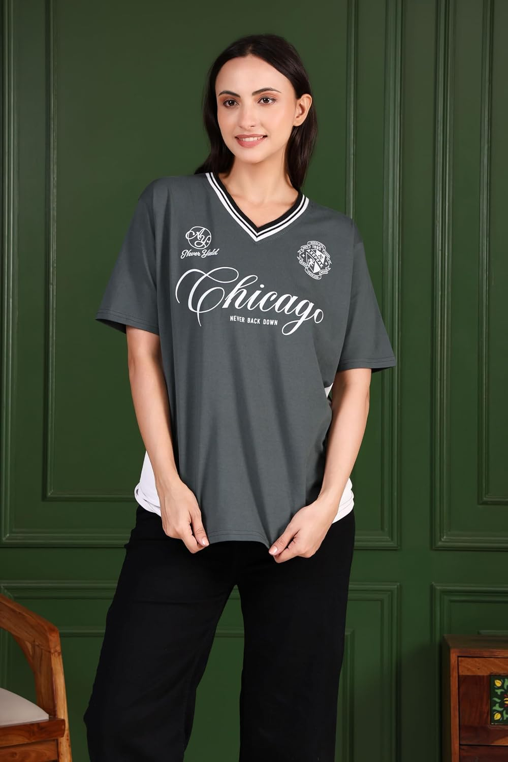 BLACKSTEP Women's Drop-Shoulder Cotton Jersey T-Shirt - Image 45