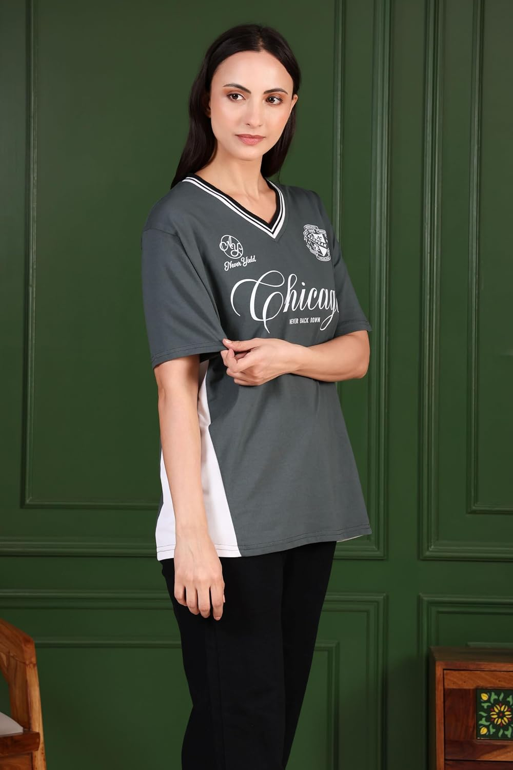 BLACKSTEP Women's Drop-Shoulder Cotton Jersey T-Shirt - Image 46