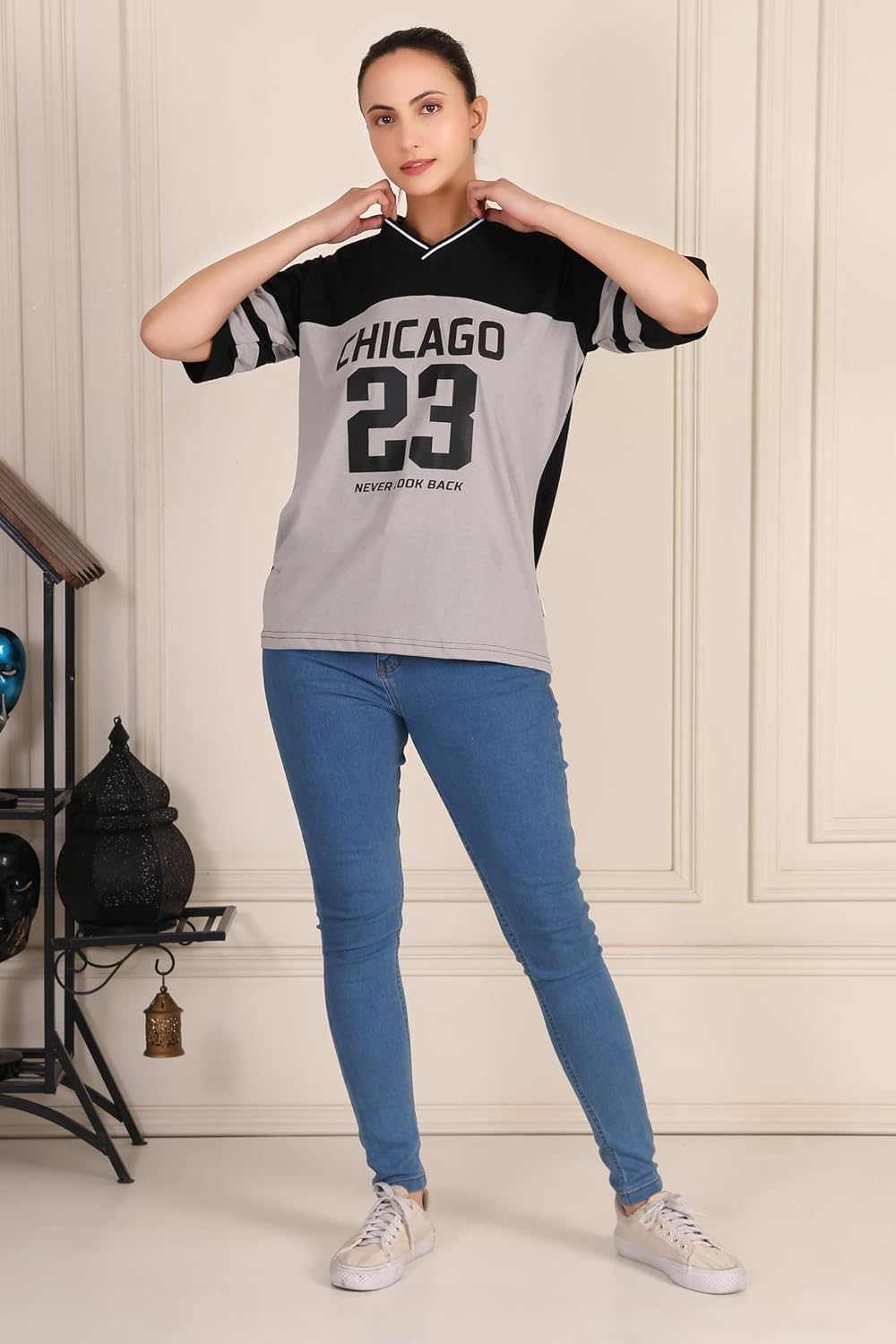 BLACKSTEP Women's Drop-Shoulder Cotton Jersey T-Shirt - Image 70