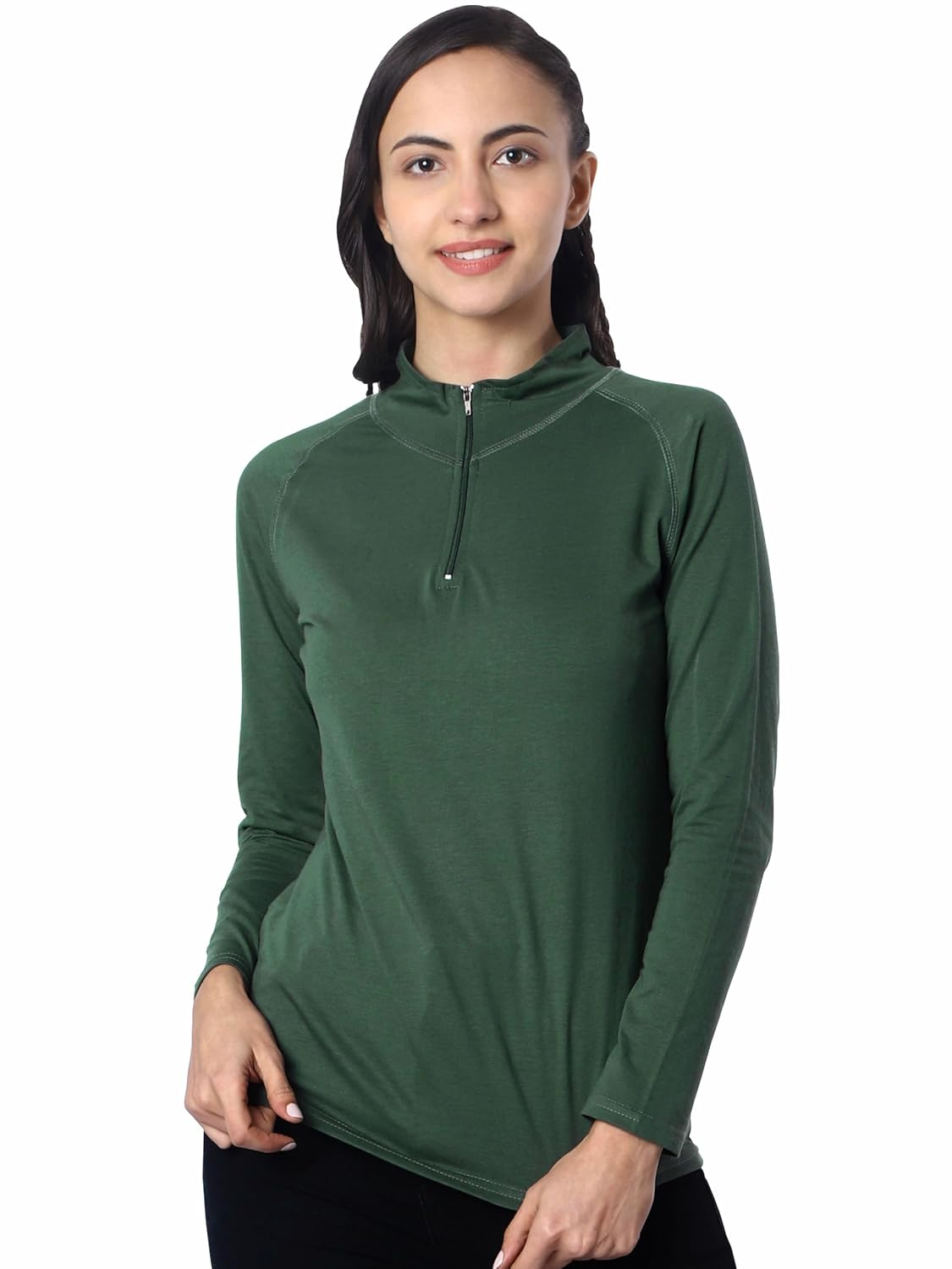 London Hills Women's Long-Sleeve Zip-Neck T-Shirt - Image 9