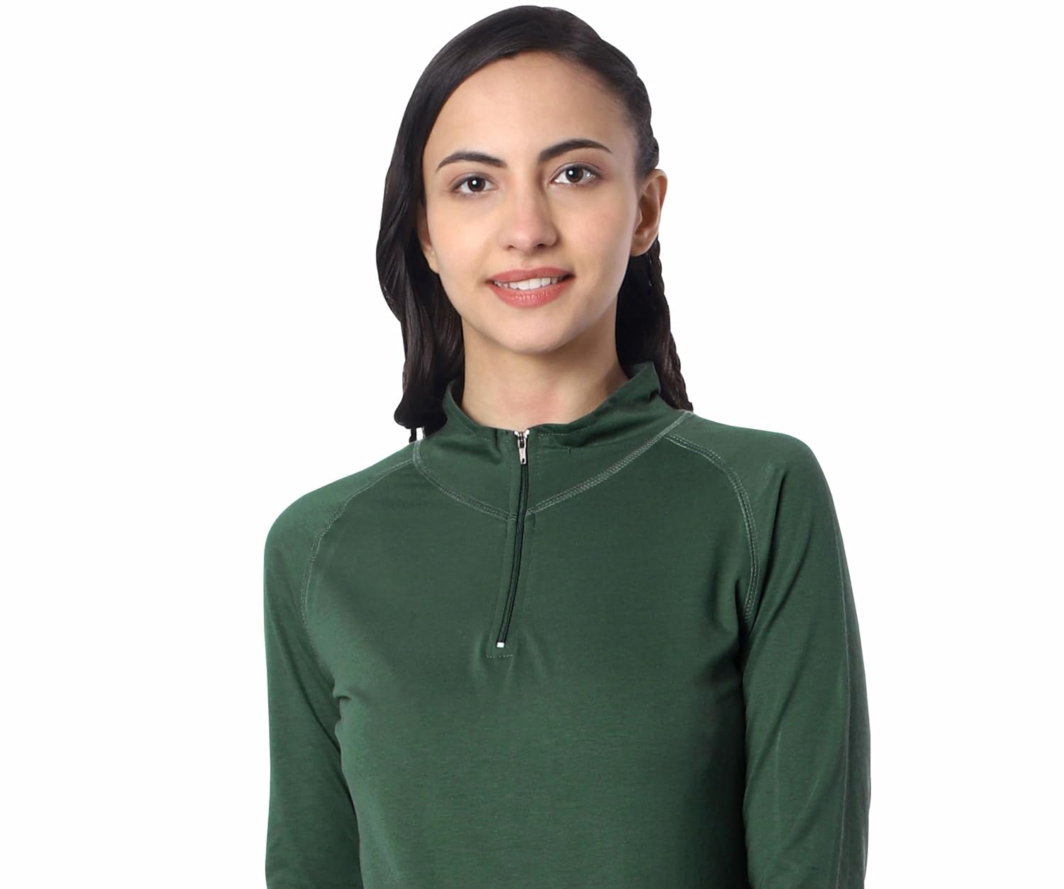 London Hills Women's Long-Sleeve Zip-Neck T-Shirt - Image 14