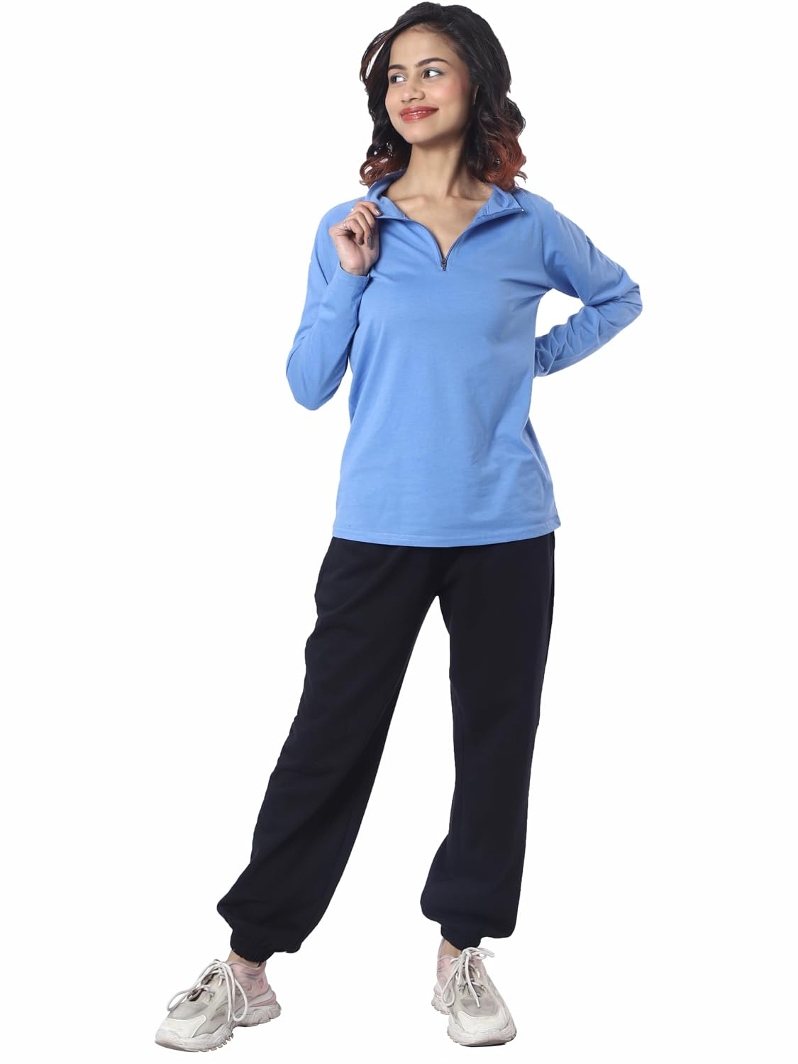 London Hills Women's Long-Sleeve Zip-Neck T-Shirt - Image 18