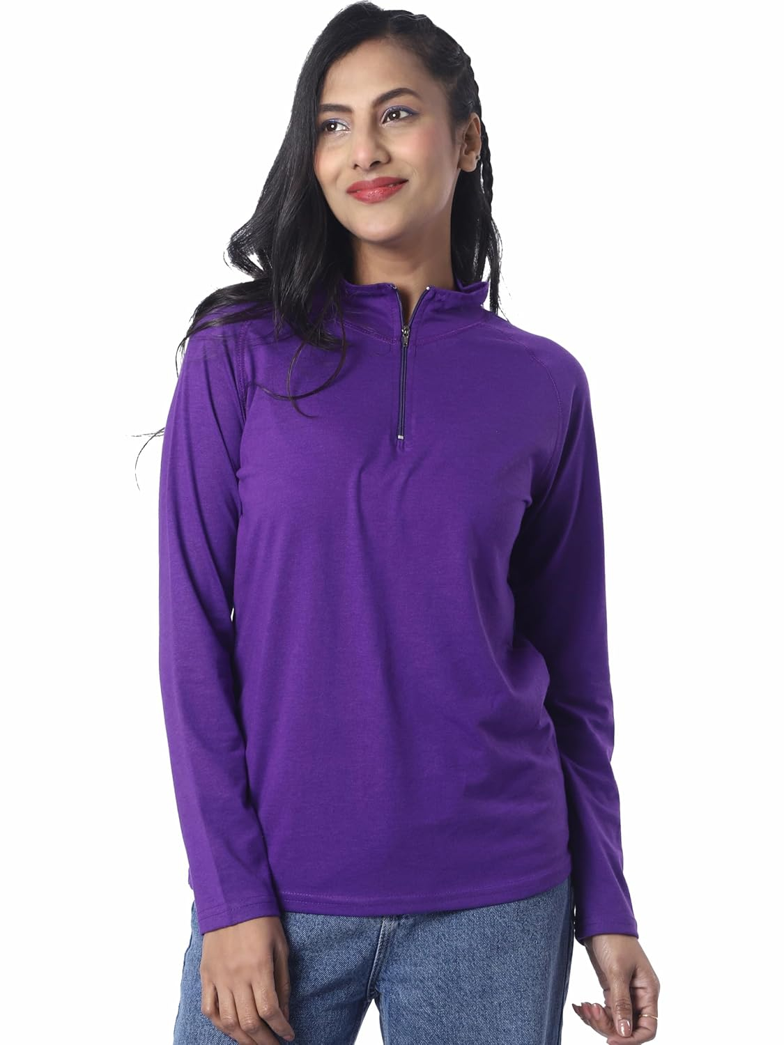 London Hills Women's Long-Sleeve Zip-Neck T-Shirt - Image 22