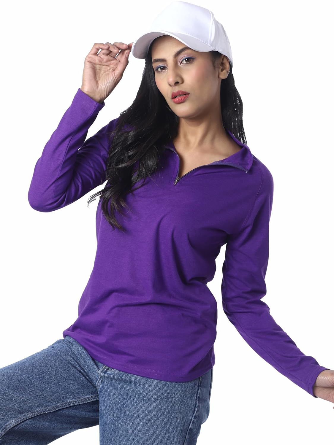 London Hills Women's Long-Sleeve Zip-Neck T-Shirt - Image 24