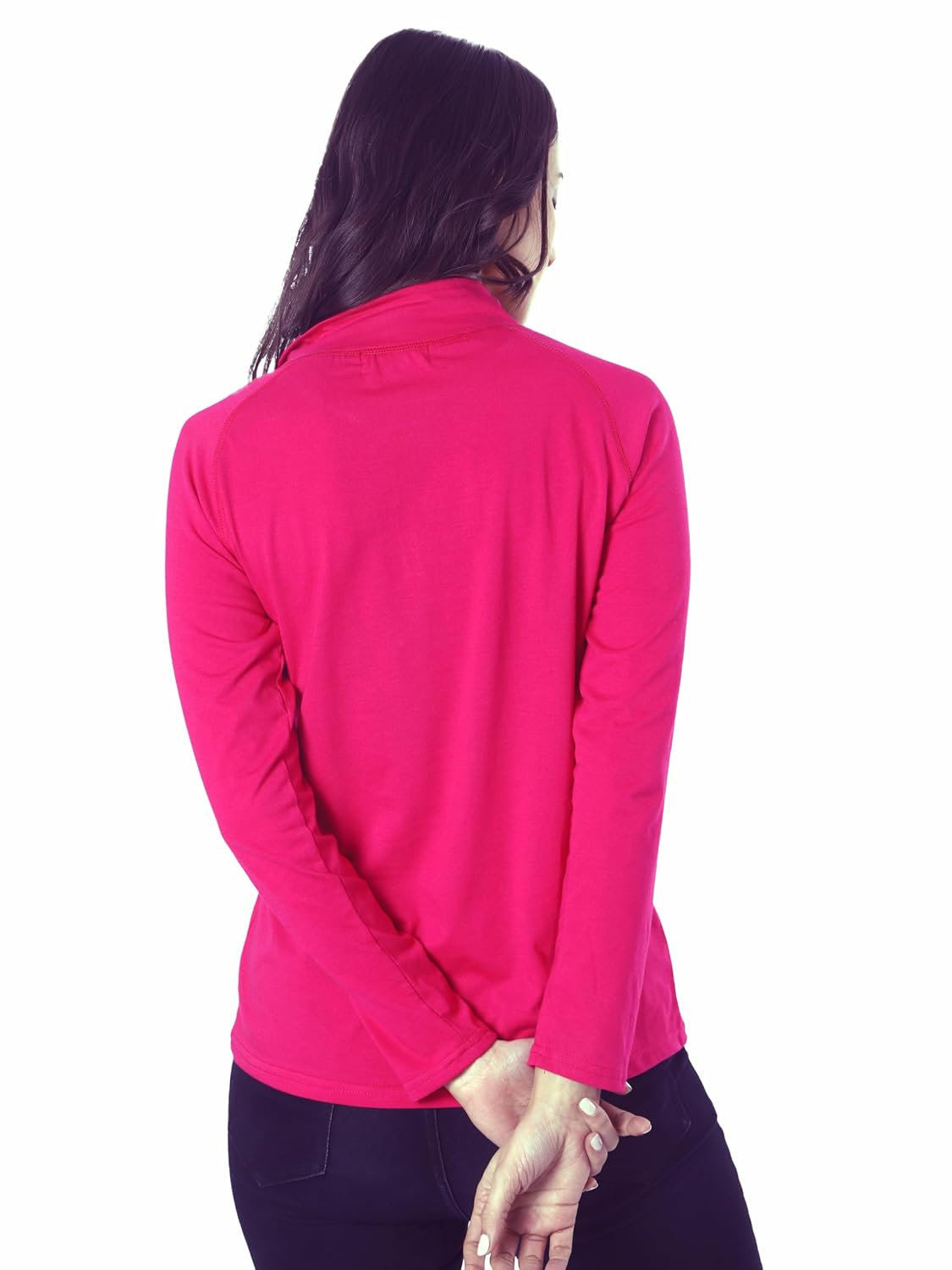 London Hills Women's Long-Sleeve Zip-Neck T-Shirt - Image 29