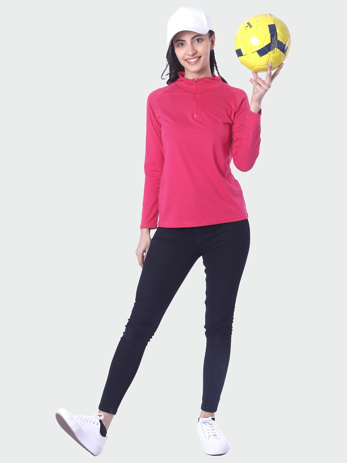 London Hills Women's Long-Sleeve Zip-Neck T-Shirt - Image 31