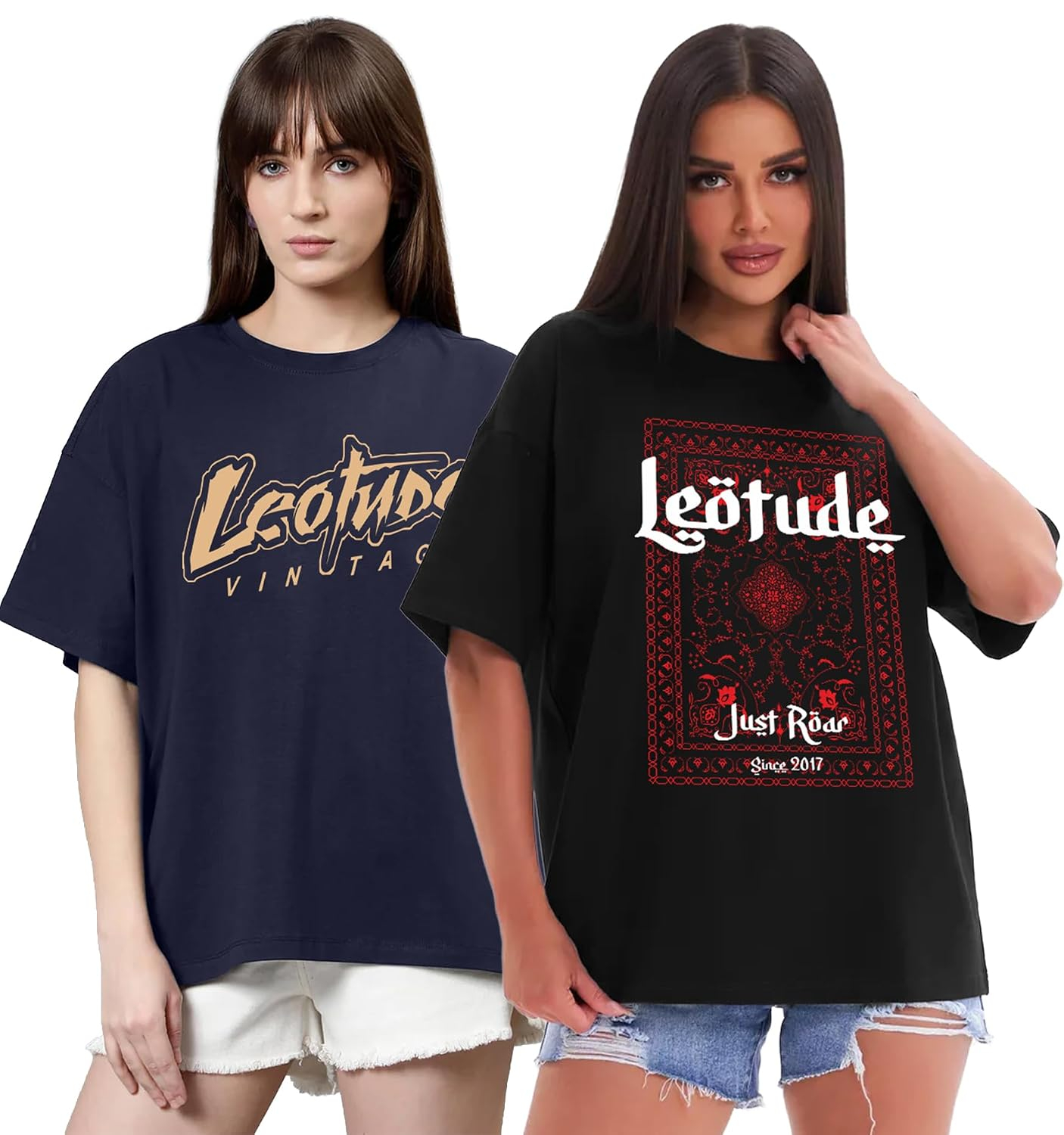 LEOTUDE Women's Boston-Print Drop-Shoulder T-Shirt - Image 8