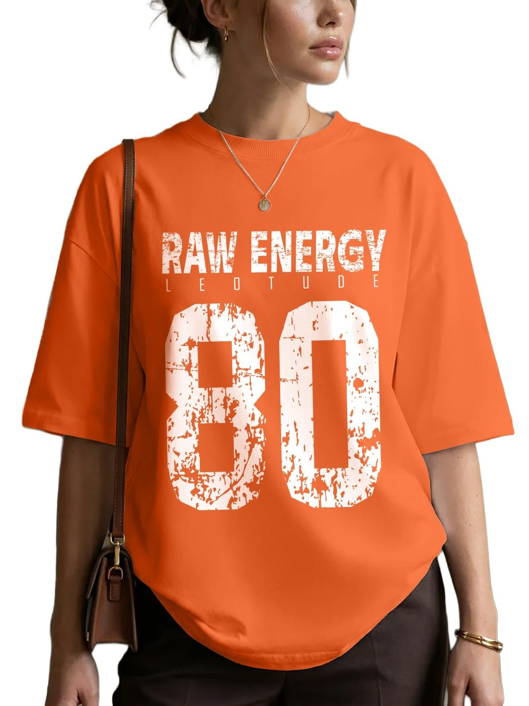 LEOTUDE Women's Boston-Print Drop-Shoulder T-Shirt - Image 28