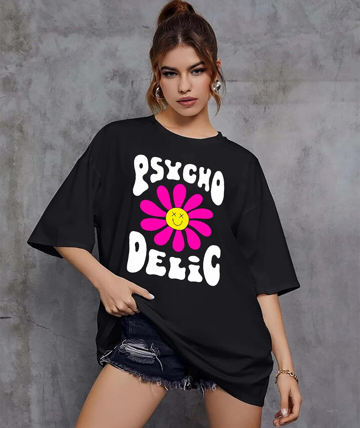 London Hills Women's Printed Oversized T-Shirts - Pack of 3 - Image 9