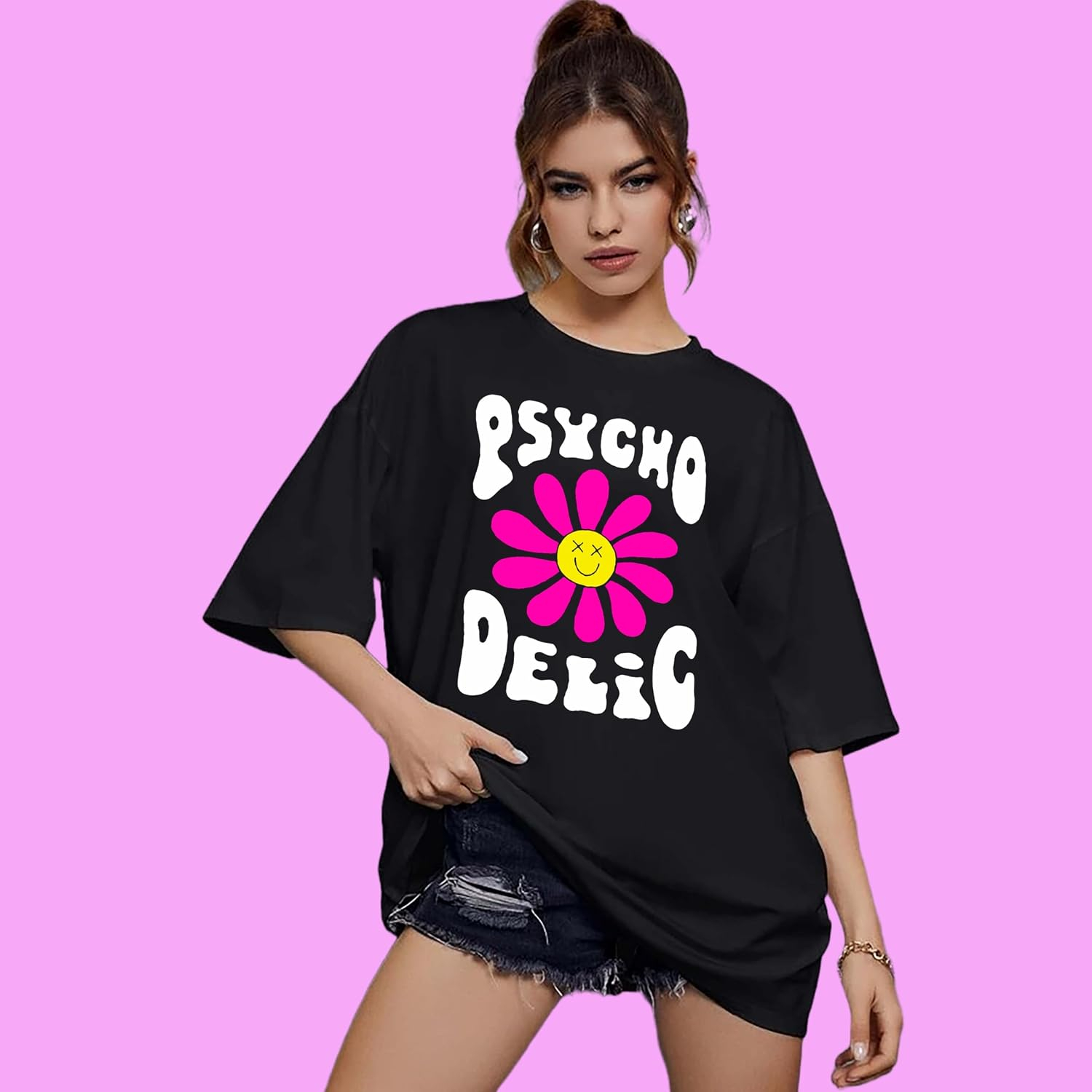 London Hills Women's Printed Oversized T-Shirts - Pack of 3 - Image 21