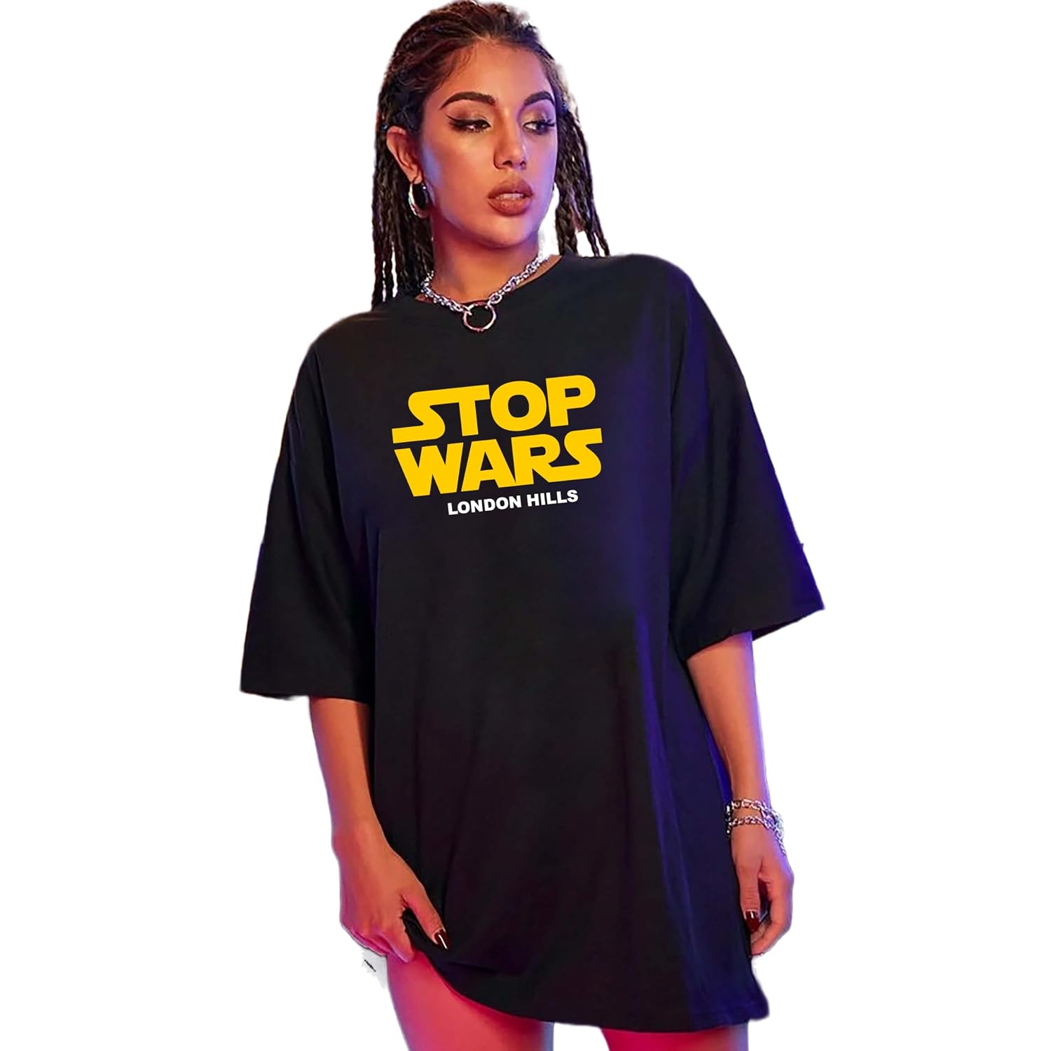 London Hills Women's Printed Oversized T-Shirts - Pack of 3 - Image 55