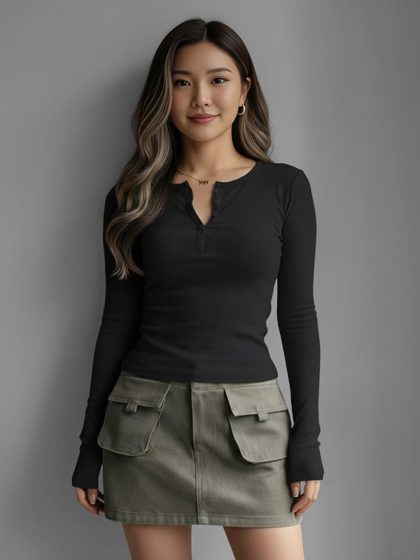 Dream Beauty Fashion Women's Long-Sleeve Henley Top - Image 4