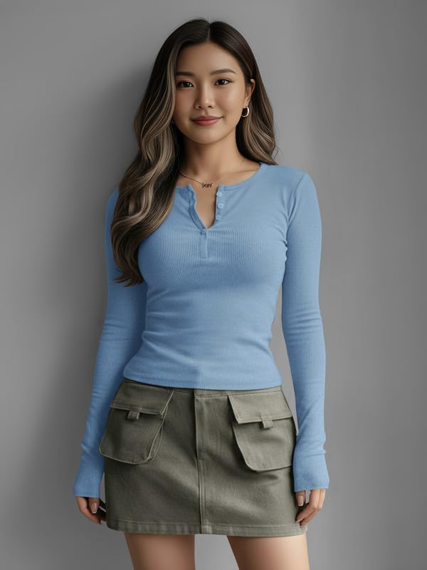 Dream Beauty Fashion Women's Long-Sleeve Henley Top - Image 10