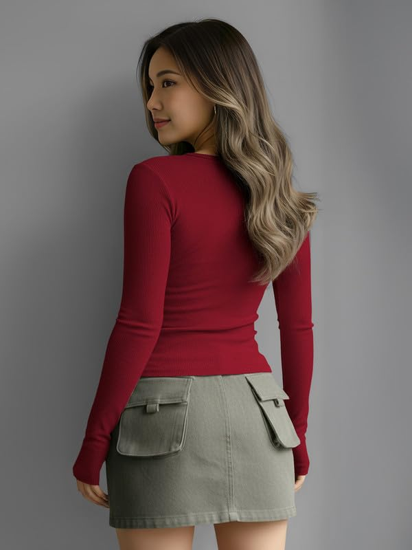 Dream Beauty Fashion Women's Long-Sleeve Henley Top - Image 18