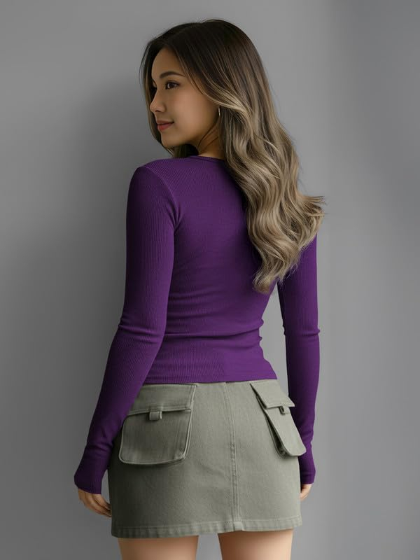 Dream Beauty Fashion Women's Long-Sleeve Henley Top - Image 36