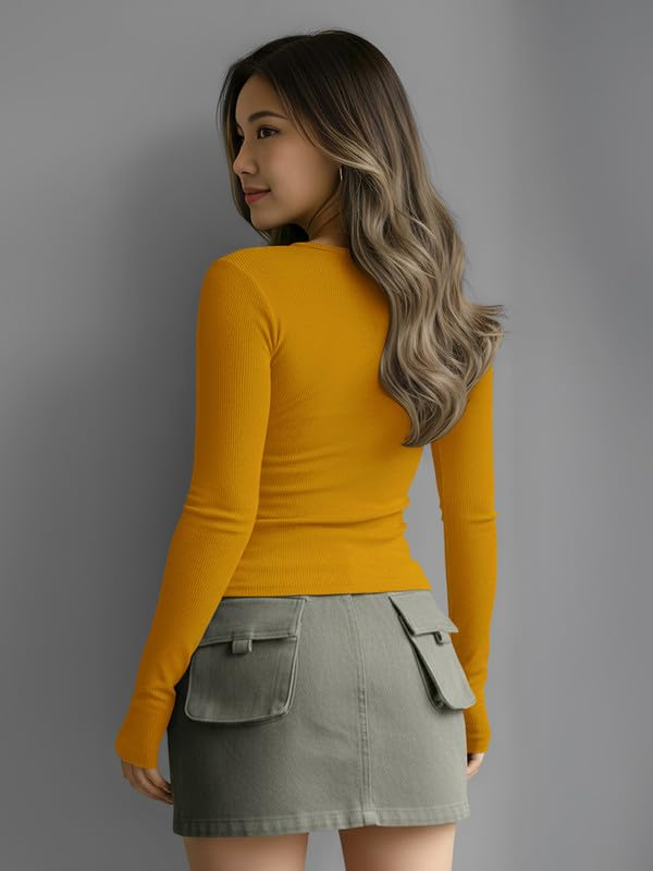 Dream Beauty Fashion Women's Long-Sleeve Henley Top - Image 42
