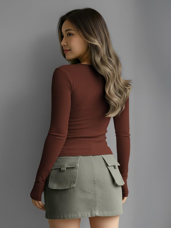 Dream Beauty Fashion Women's Long-Sleeve Henley Top - Image 66