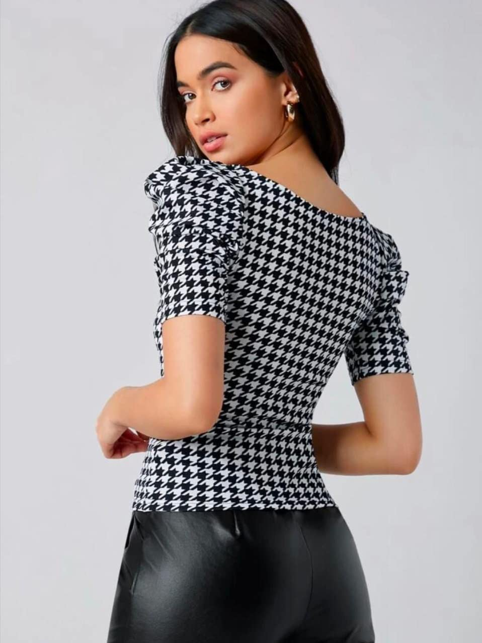 Dream Beauty Fashion Women's Sweetheart-Neck Puff-Sleeve Top - Image 69