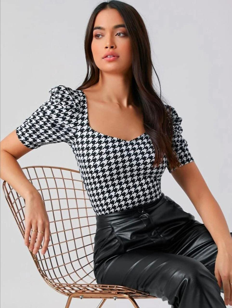Dream Beauty Fashion Women's Sweetheart-Neck Puff-Sleeve Top - Image 71