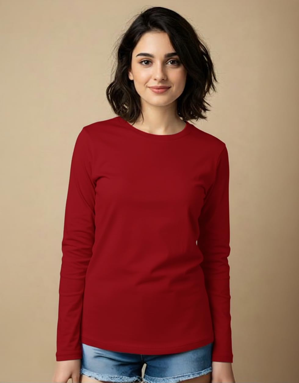 JUNEBERRY Women's Cotton Long-Sleeve Crew-Neck T-Shirt - Image 9